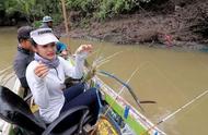 湄公河一天能钓到10多斤大河虾，你见过这种巨型河虾吗？